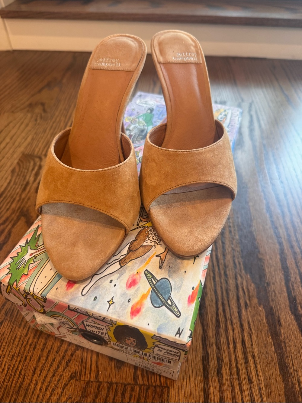 Like New Jeffrey Campbell Tan Suede Mule (W 8)